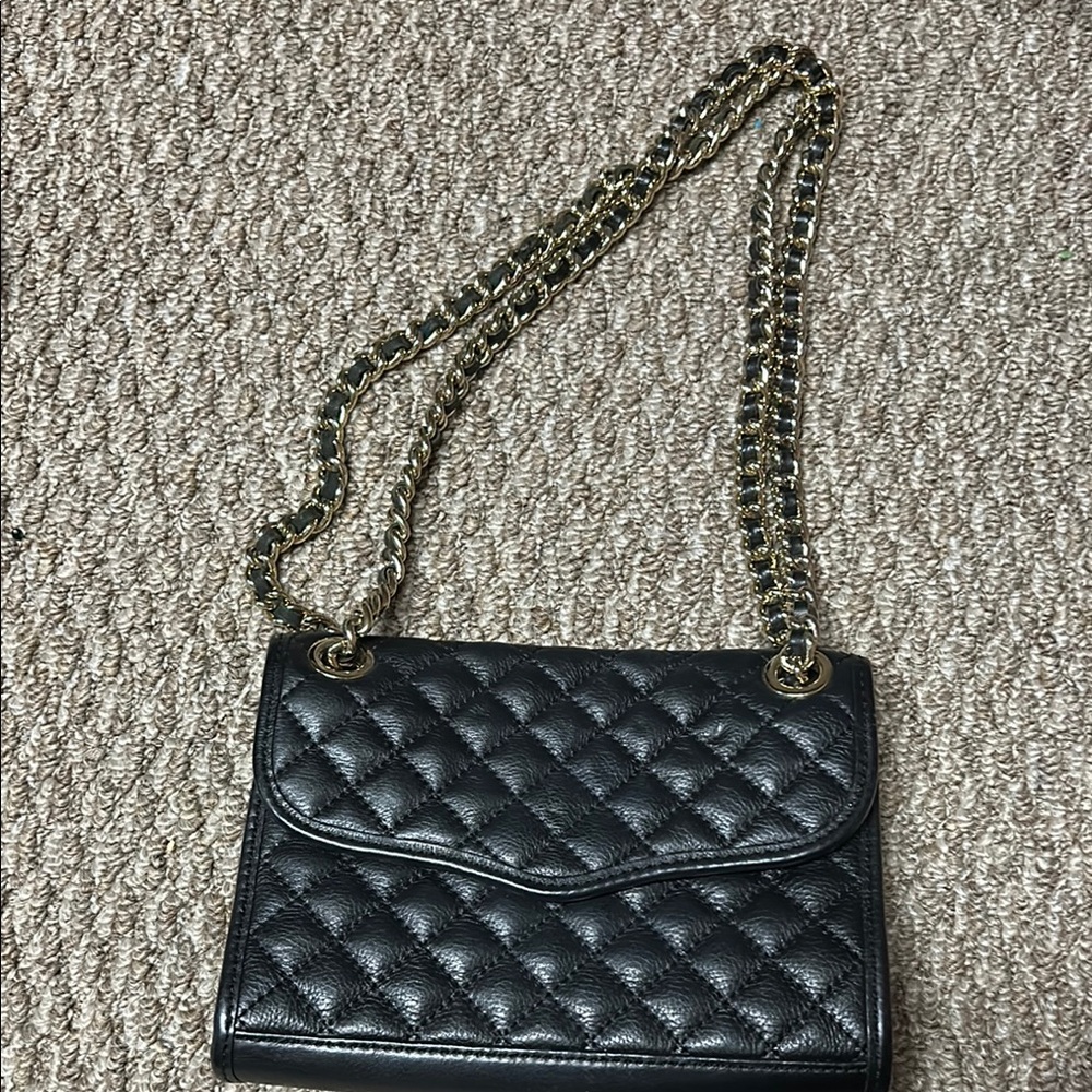 Rebecca Minkoff Elegant Black Quilted Chain Bag